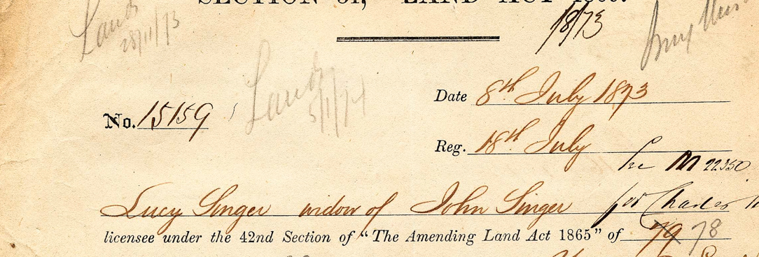 An image of Lucy's application to purchase the Lynchfield allotment