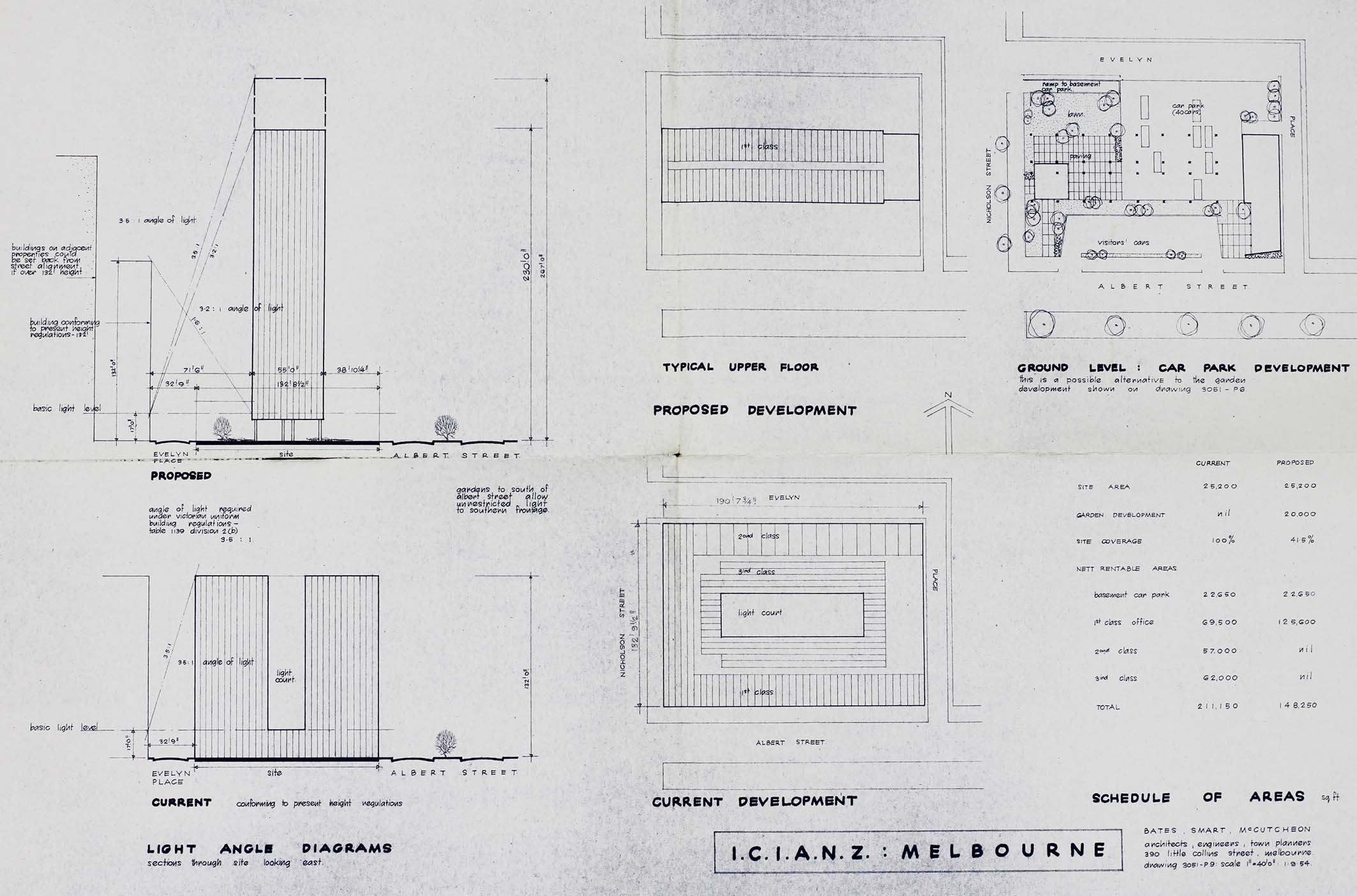 Draft plan, 1 September 1954