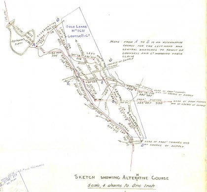 Alternative surveyed course of Donald Fletcher’s water right no. 521 on Silver Creek