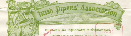 Letter from William J Martin requesting permission for the Irish Pipe Band to march from Flinders Street Station to the Town Hall on the night of 11 July 1911.