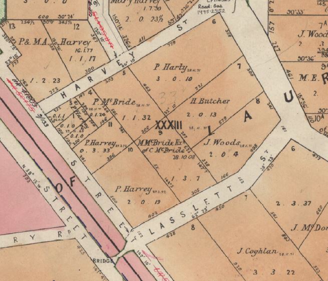 Image of portion of Malmsbury Township map showing section 33.