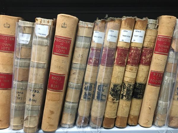 a shelf of books